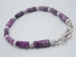 Bracelet Minéral Purpurite Howlite