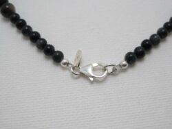 Collier Obsidienne Argenté