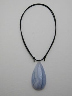 Pendentif Calcédoine Bleu