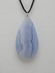 Pendentif Calcédoine Bleu