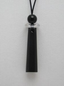 Pendentif Shungite Cristal de roche Obsidienne