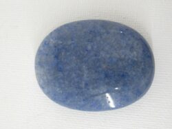 Galet plat Quartz Bleu Dumortiérite Poli 7 Chakras