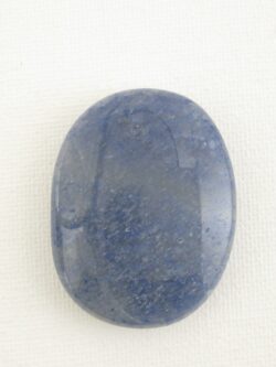 Minéral Galet plat Quartz Bleu Dumortiérite