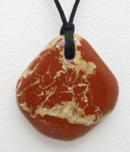 Pendentif jaspe rouge