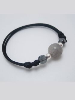 Bracelet Labradorite Hématite argent 925