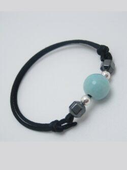 Bracelet Amazonite Hématite argent 925