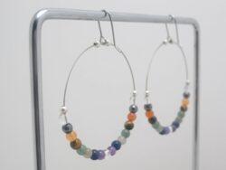 Boucles d’oreilles 7 Chakras Argent 925