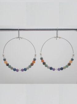 Boucles d’oreilles 7 Chakras Argent 925