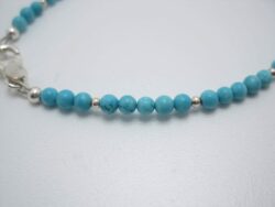 Bracelet en Perles de Turquoise et Argent 925