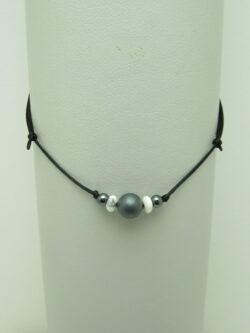 Collier Hématite Mat Howlite