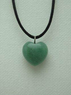 Pendentif Minéral Cœur Aventurine verte