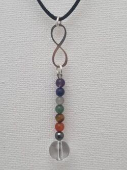 Pendentif 7 Chakras et Symbole Infini