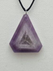 Pendentif Minéral Améthyste chevron