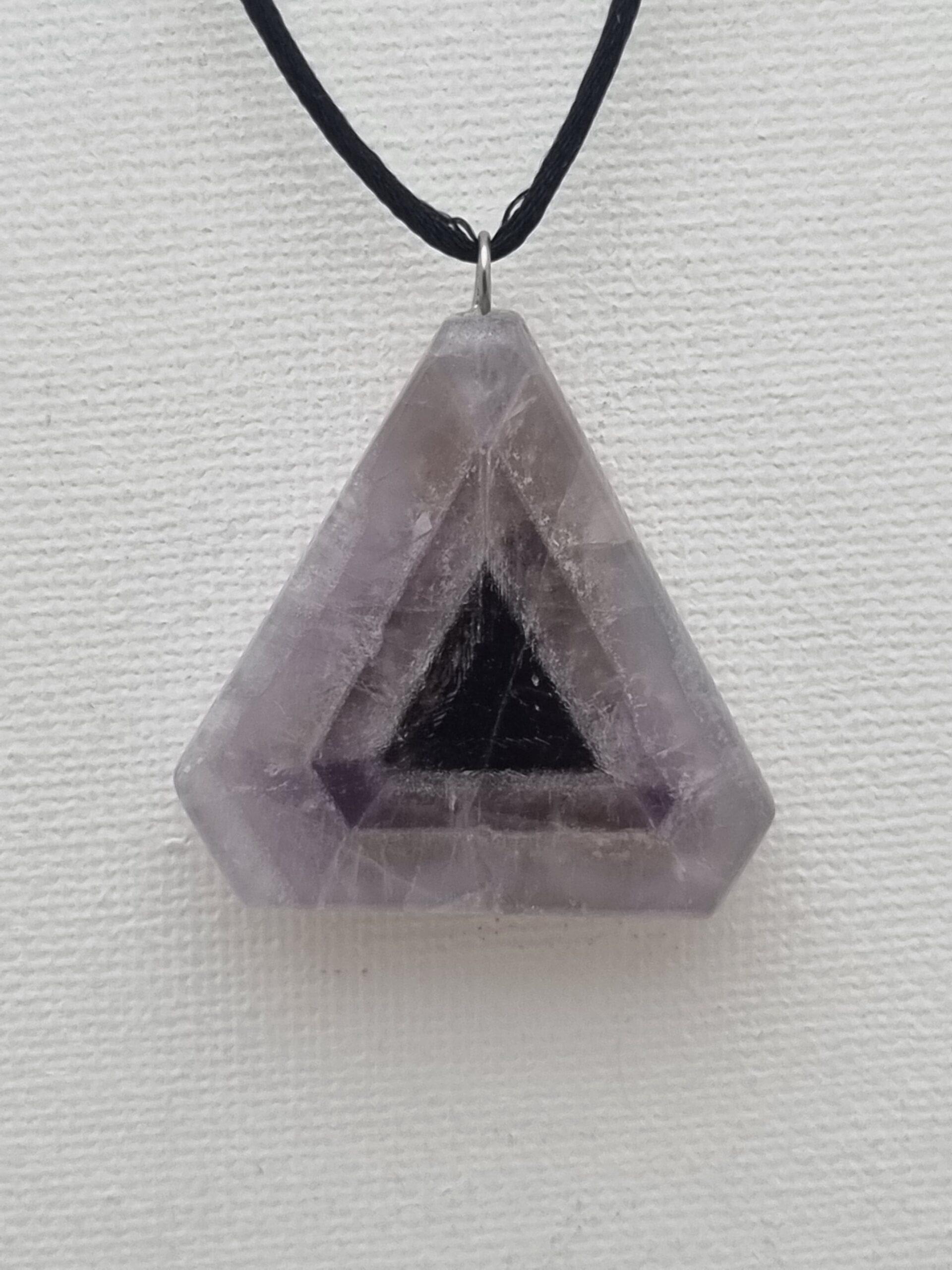 Pendentif Minéral Améthyste chevron